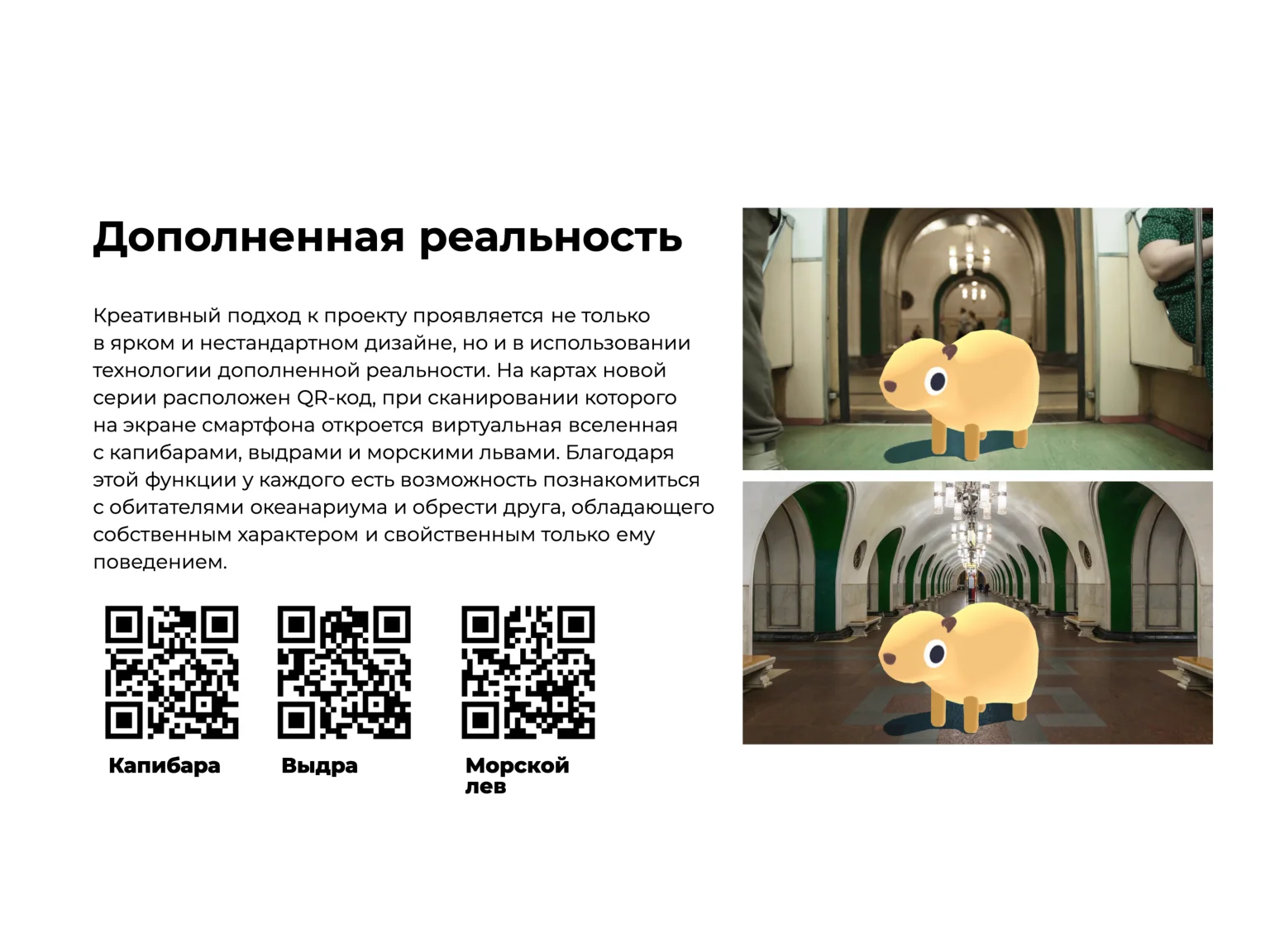 Слайд — механика дополненной реальности и QR